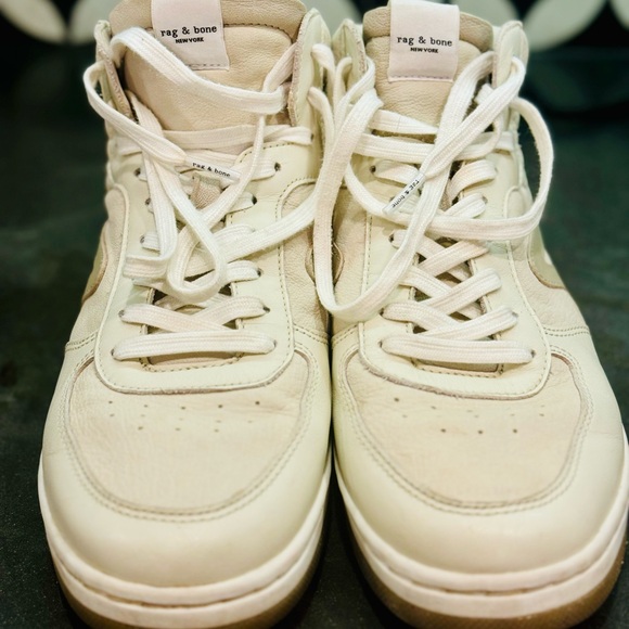 Rag&Bone Retro Court Mid Sneaker - Leather. - Picture 9 of 10